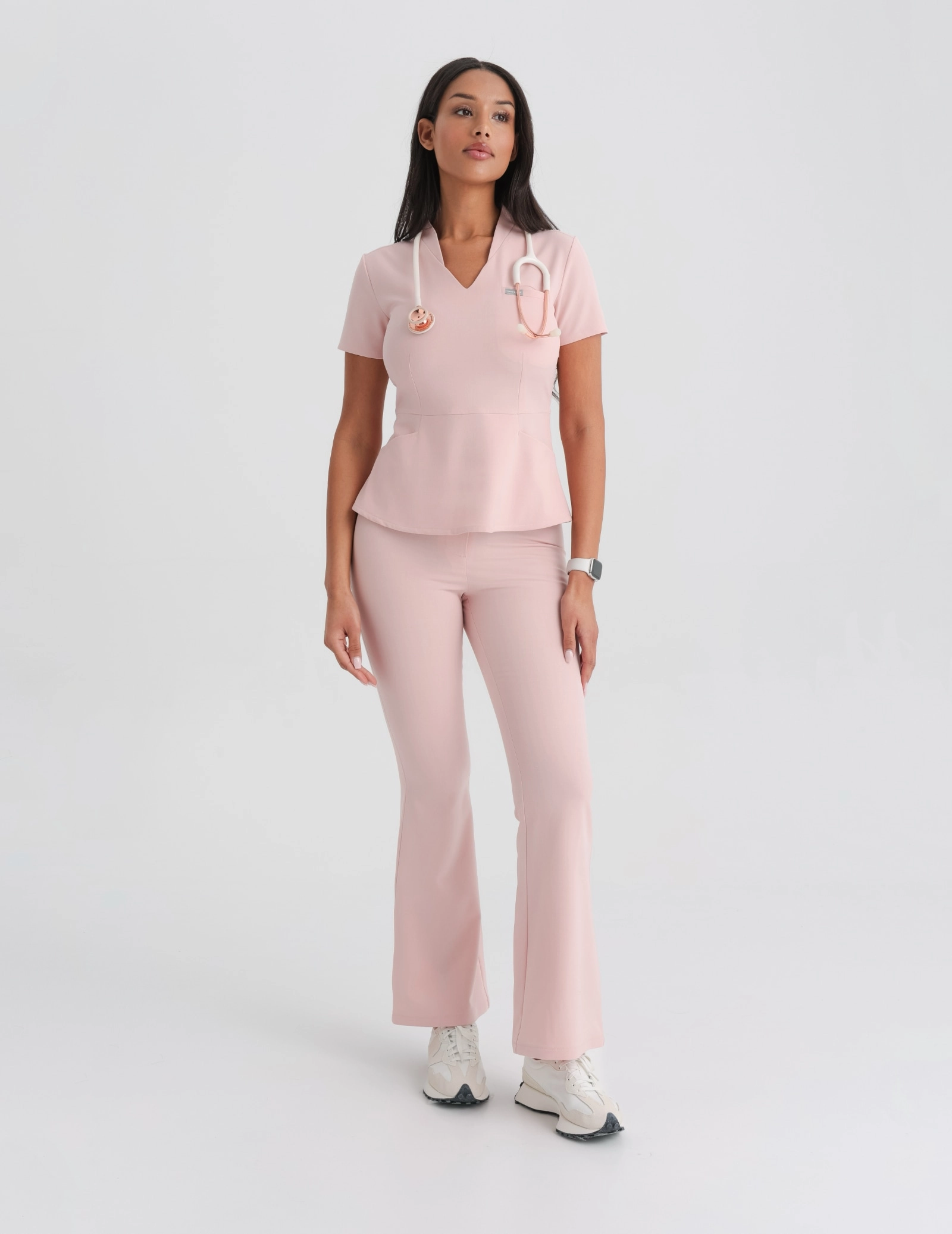 Damen Medizinische Hose Flare - DUSTY ROSE Damen Medizinische Hose Flare - DUSTY ROSE