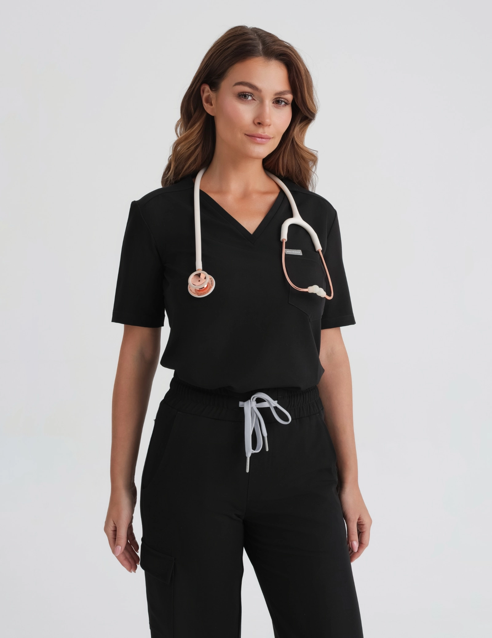 Medizinischer Kasack Raya One Pocket - BLACK
