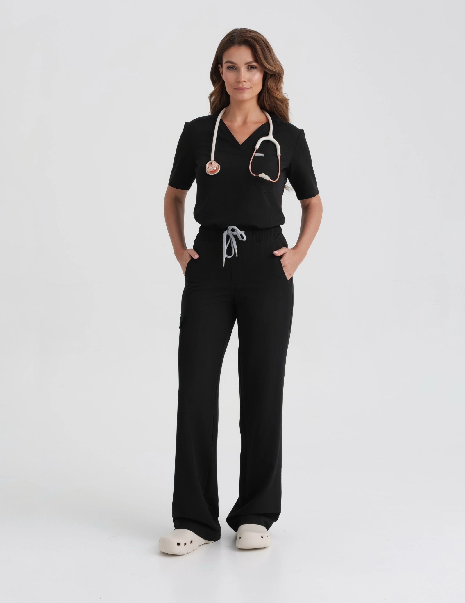 Medizinischer Kasack Raya One Pocket - BLACK
