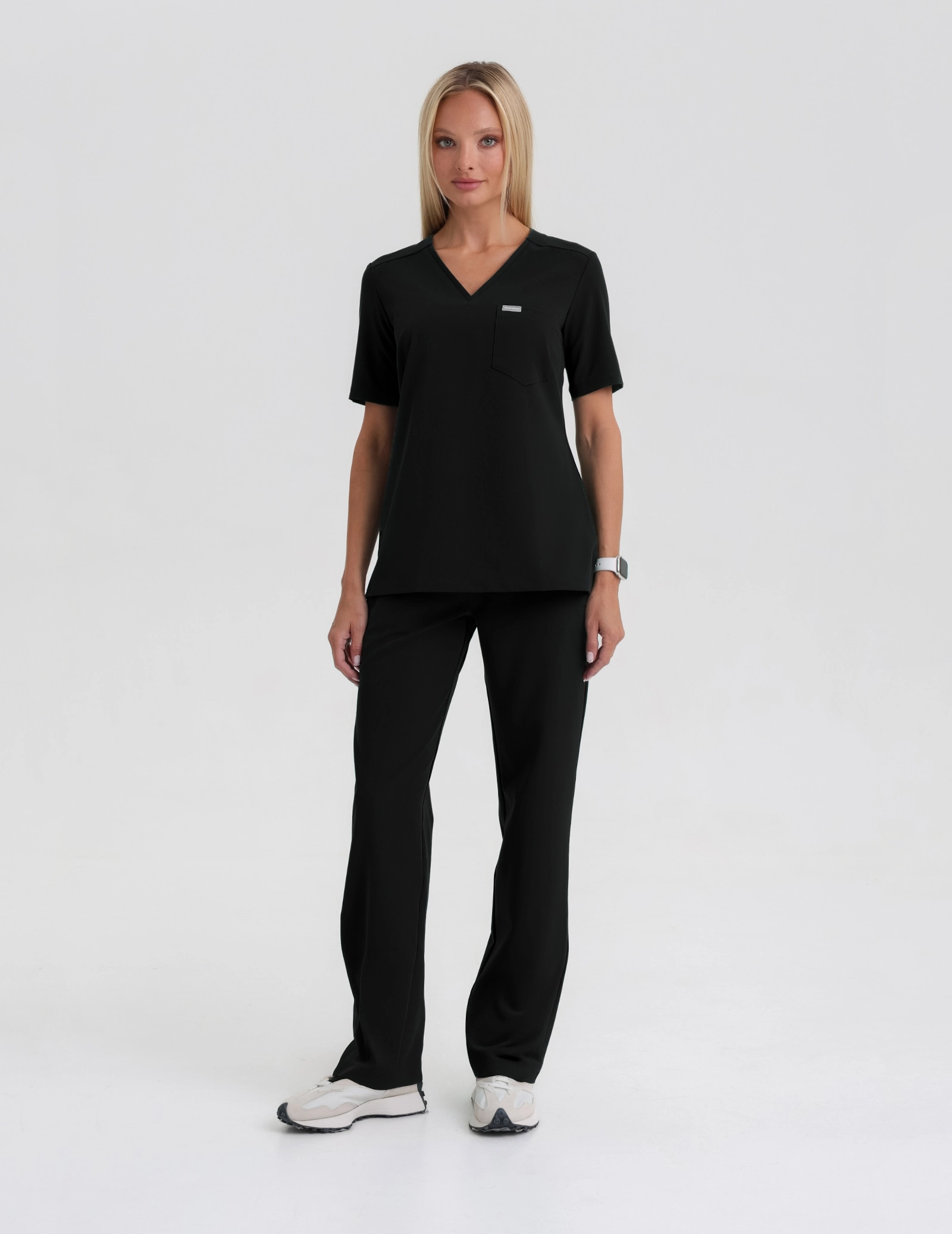 Medizinischer Kasack Raya One Pocket - BLACK