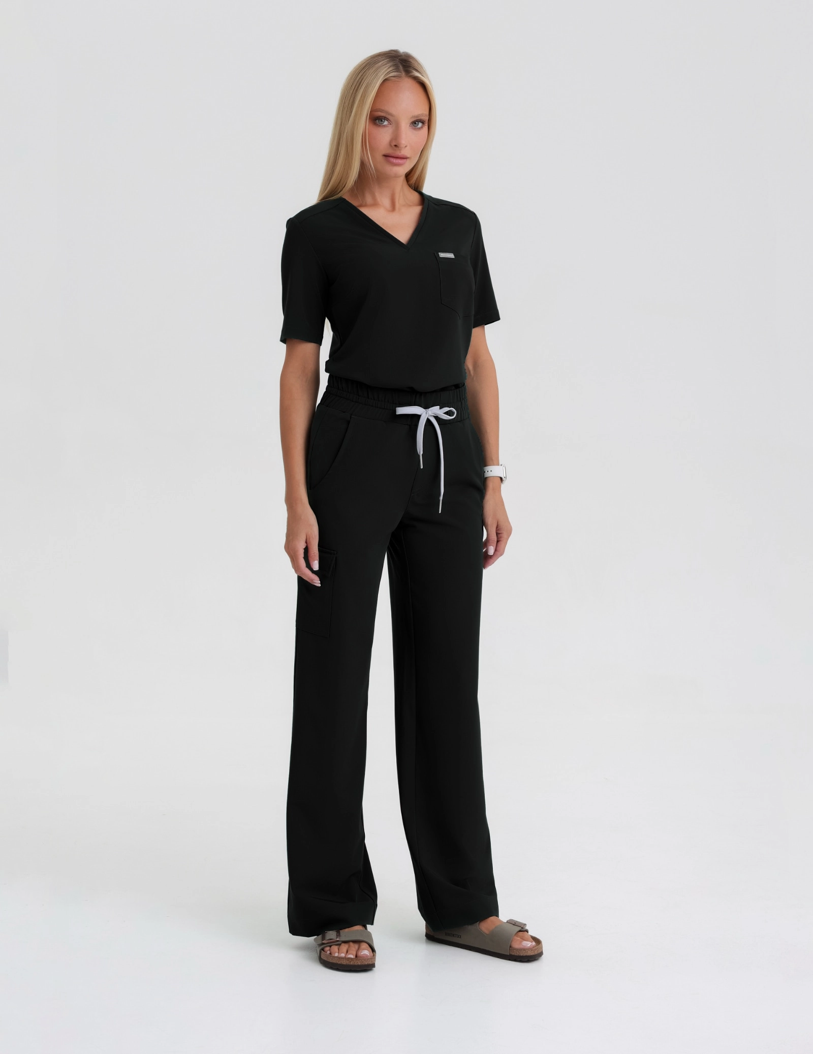 Medizinischer Kasack Raya One Pocket - BLACK