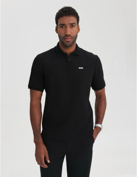 Medizinisches Kasack Polo Herren - BLACK