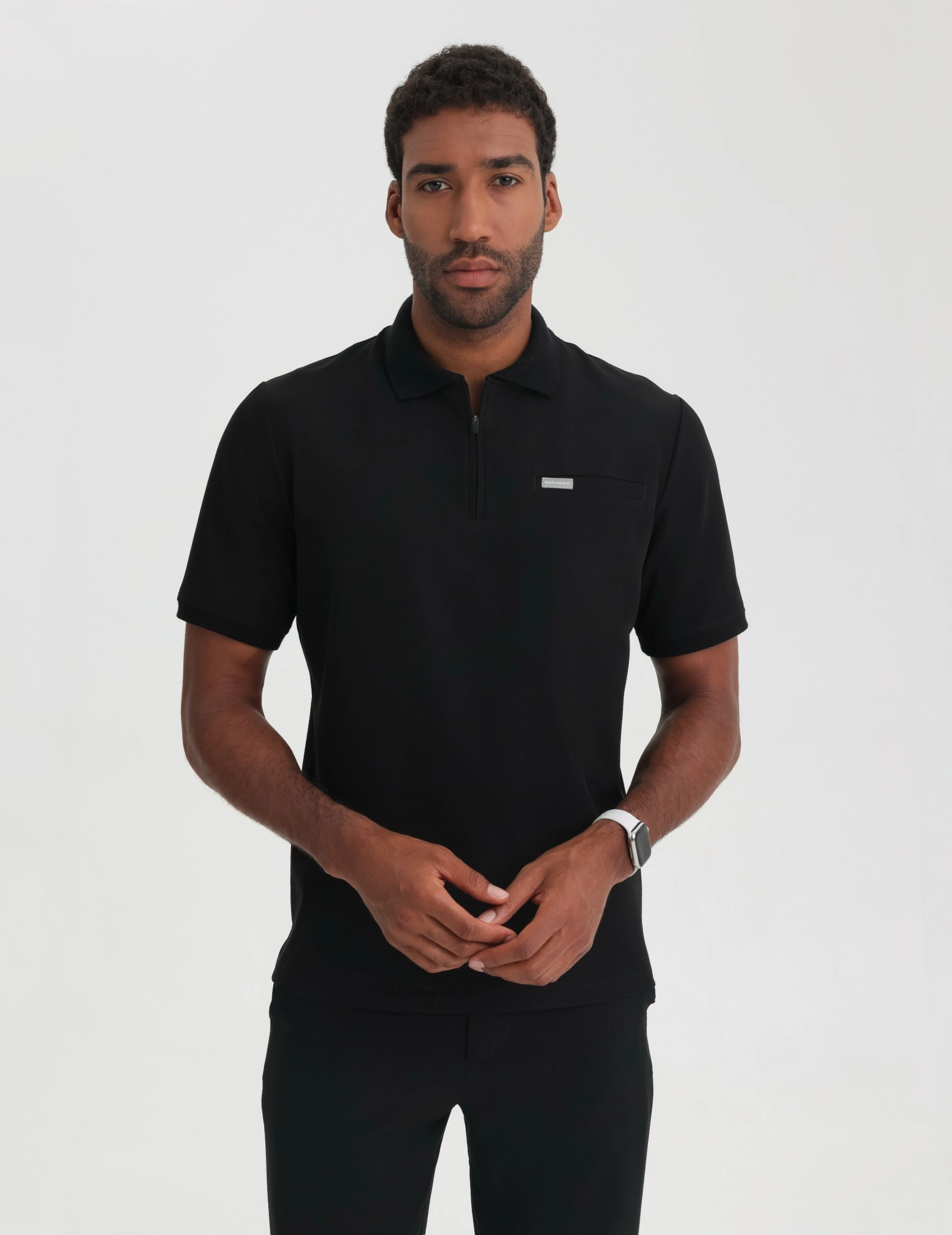 Medizinisches Kasack Polo Herren - BLACK