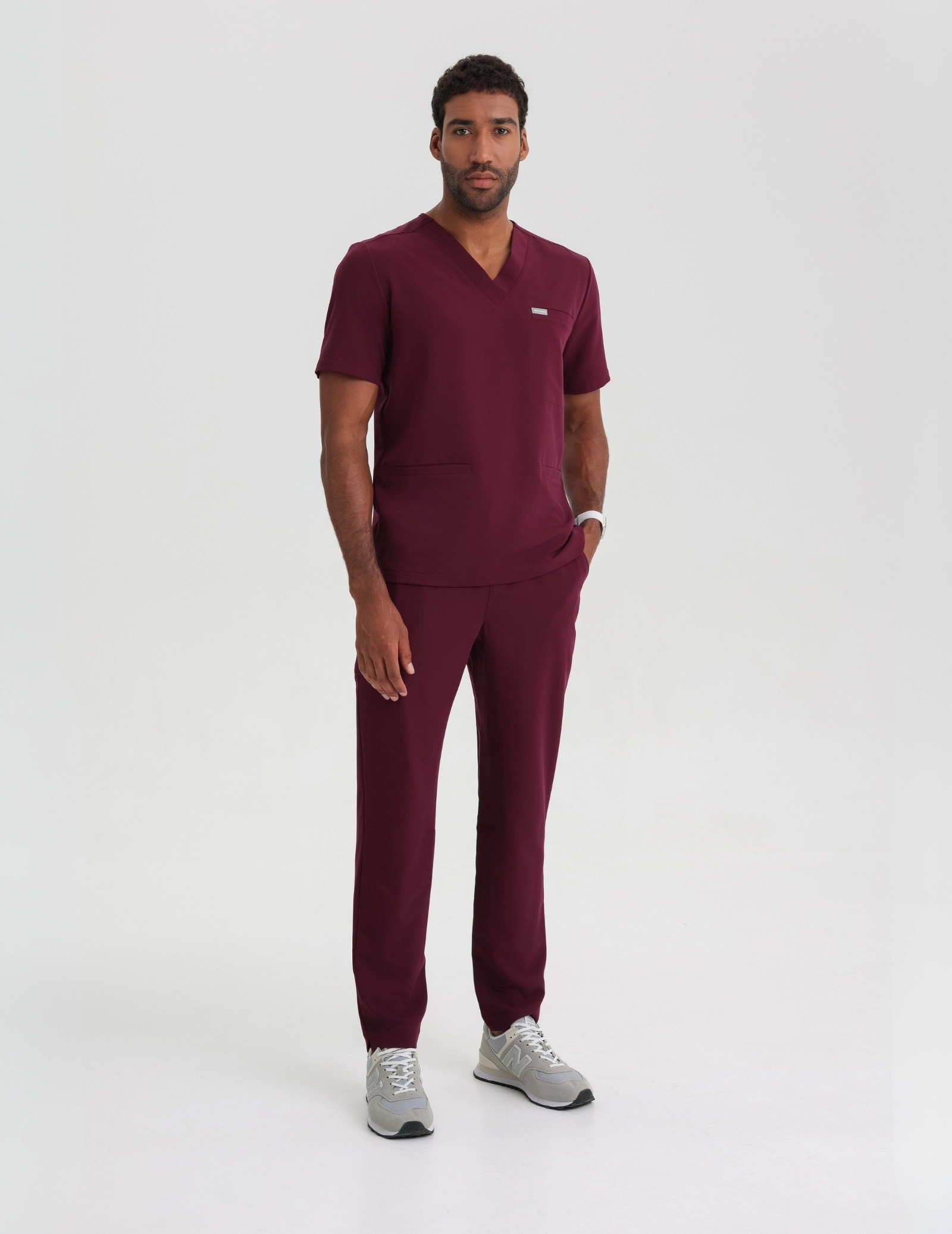 Herren Basic Hose - BURGUNDY