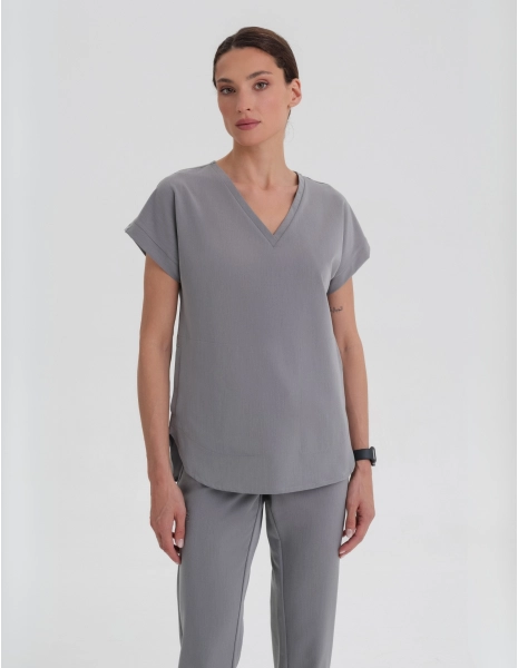 Kendall Medical Bluse - SHARK GRAU