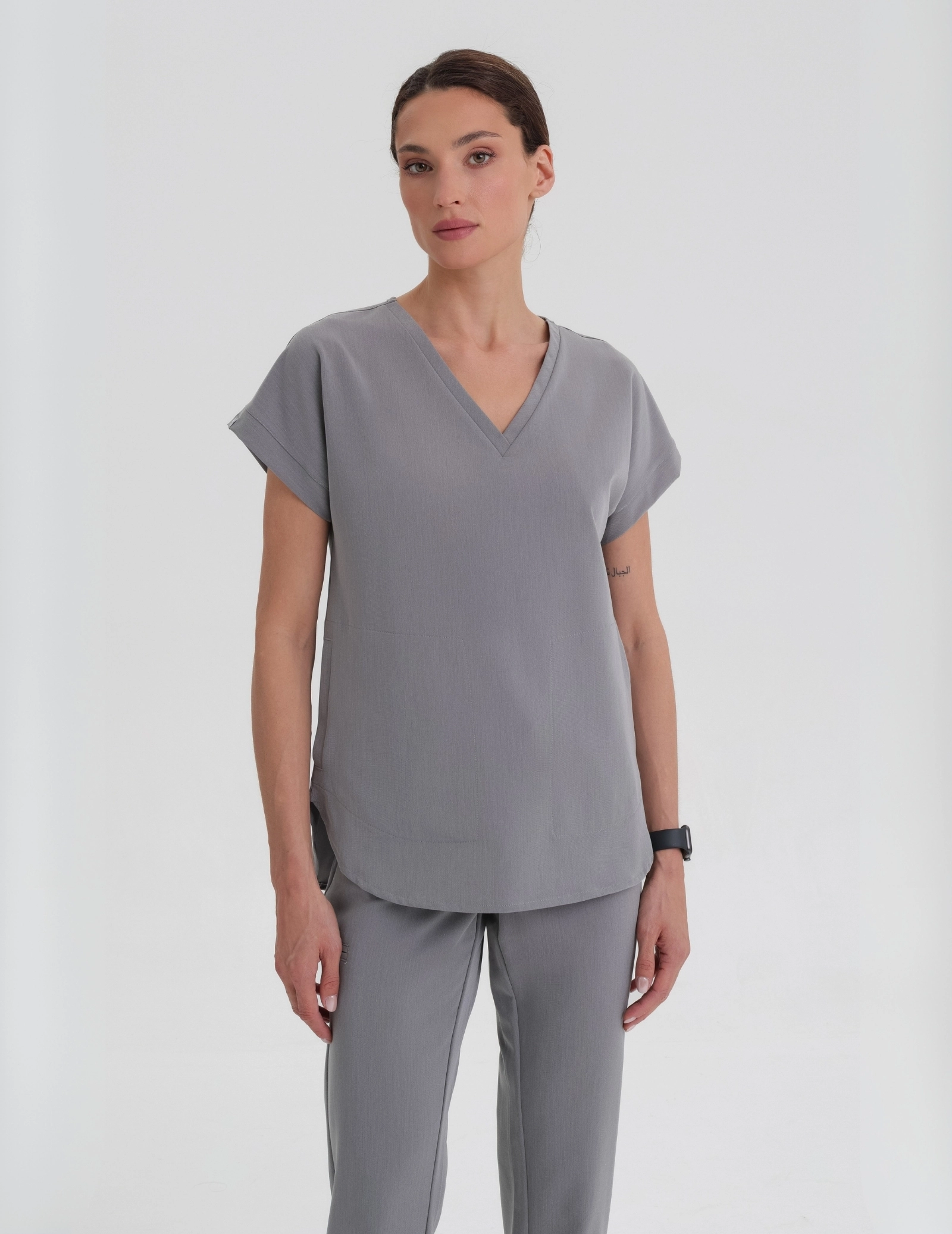 Kendall Medical Bluse - SHARK GRAU