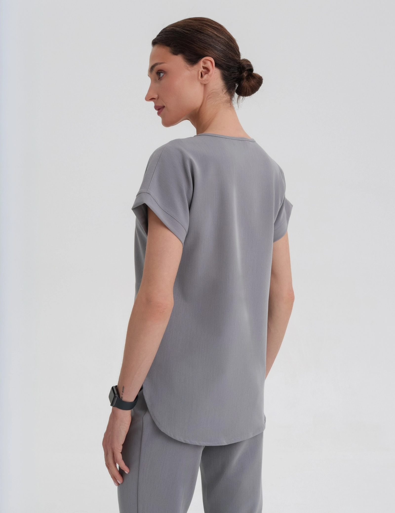 Kendall Medical Bluse - SHARK GRAU