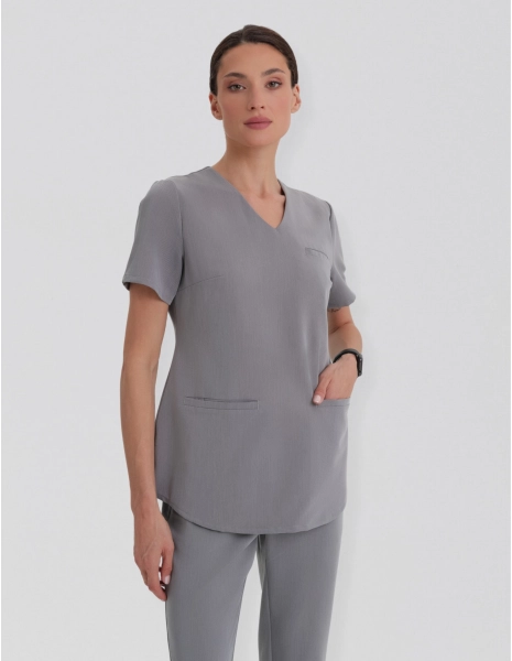 Medizinische Bluse Grace - SHARK GRAY