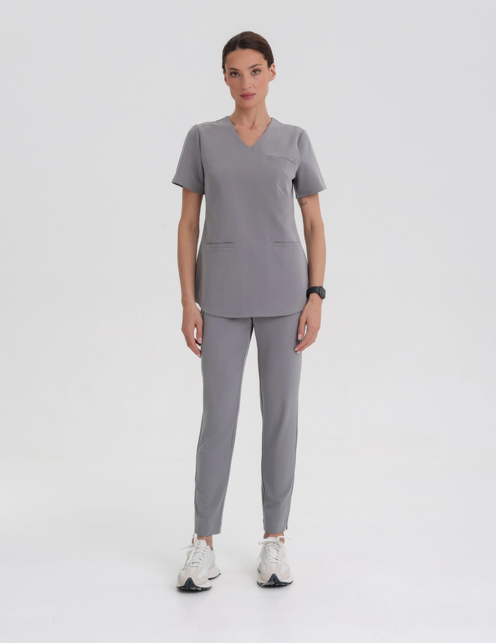 Medizinische Bluse Grace - SHARK GRAY