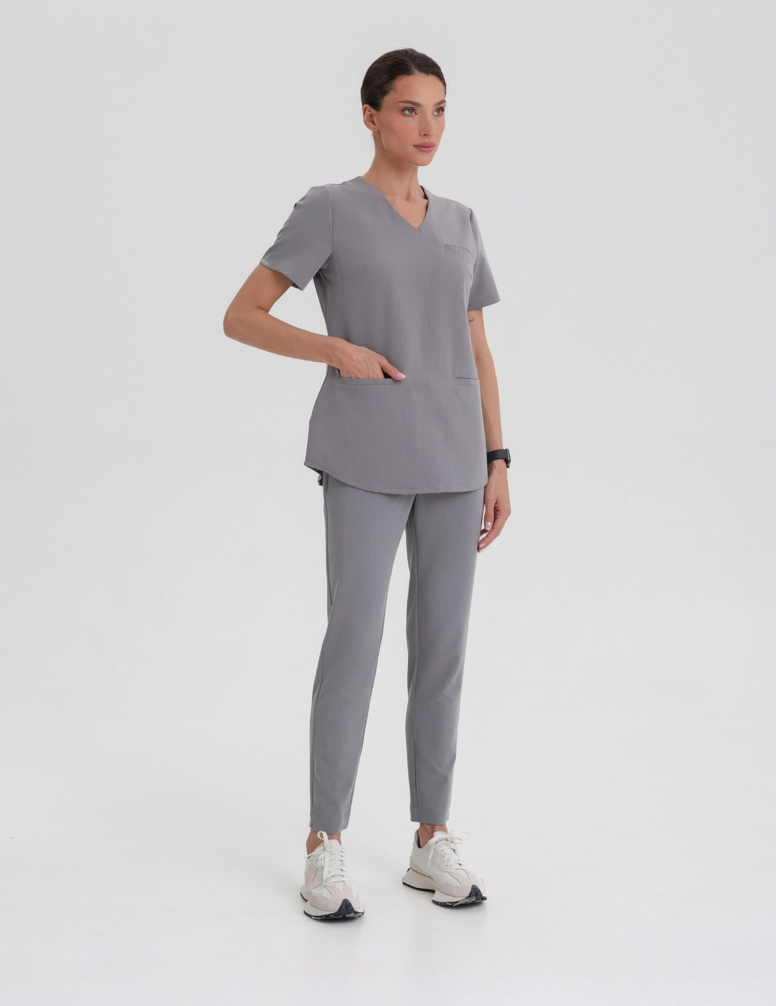 Medizinische Bluse Grace - SHARK GRAY
