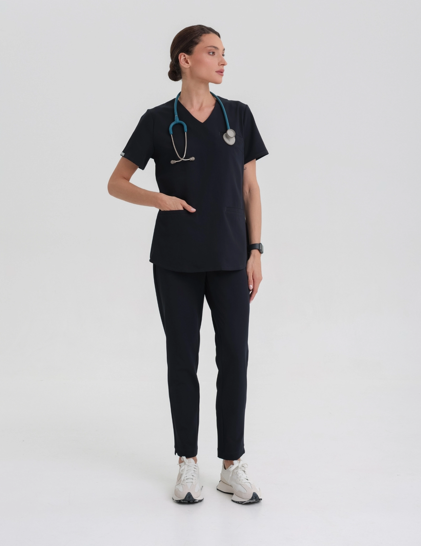 Medizinische Bluse Grace - MIDNIGHT BLUE