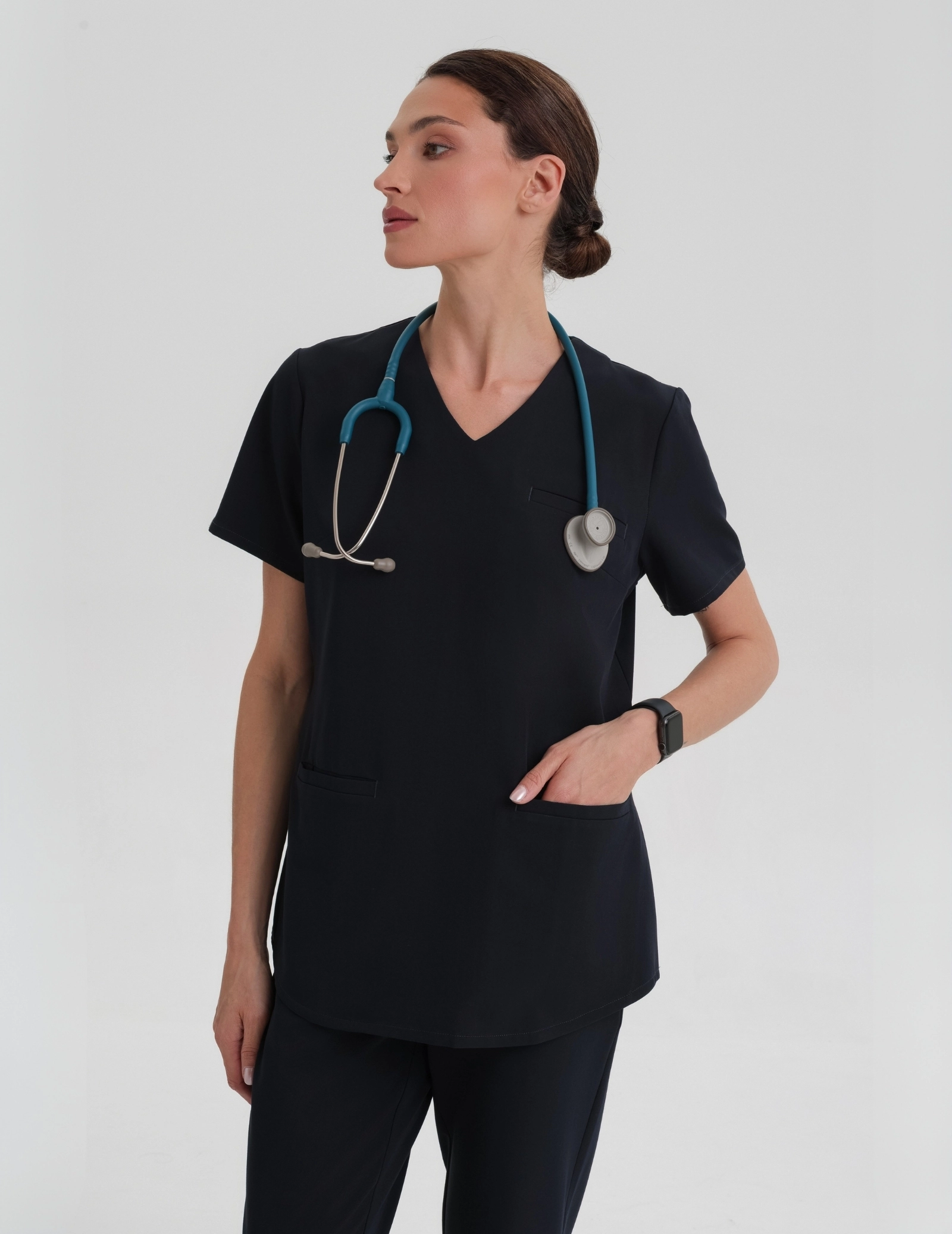 Medizinische Bluse Grace - MIDNIGHT BLUE