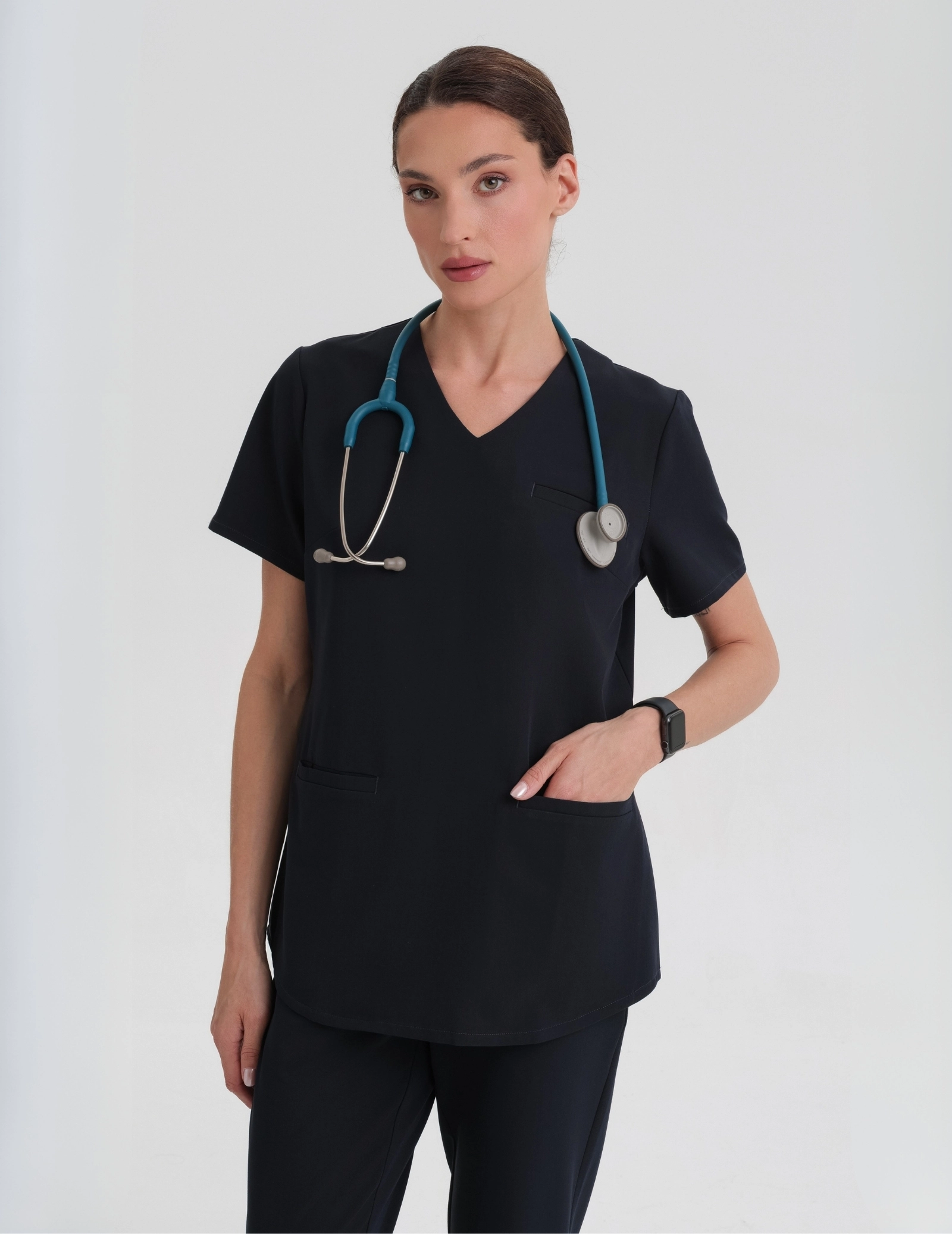 Medizinische Bluse Grace - MIDNIGHT BLUE