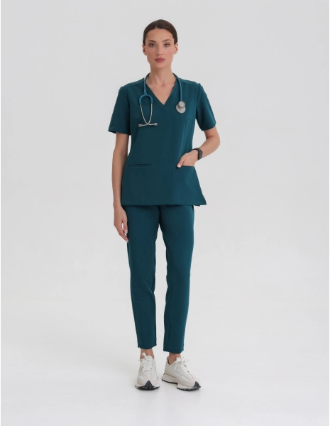 Damen Basic Hose - DEEP GREEN