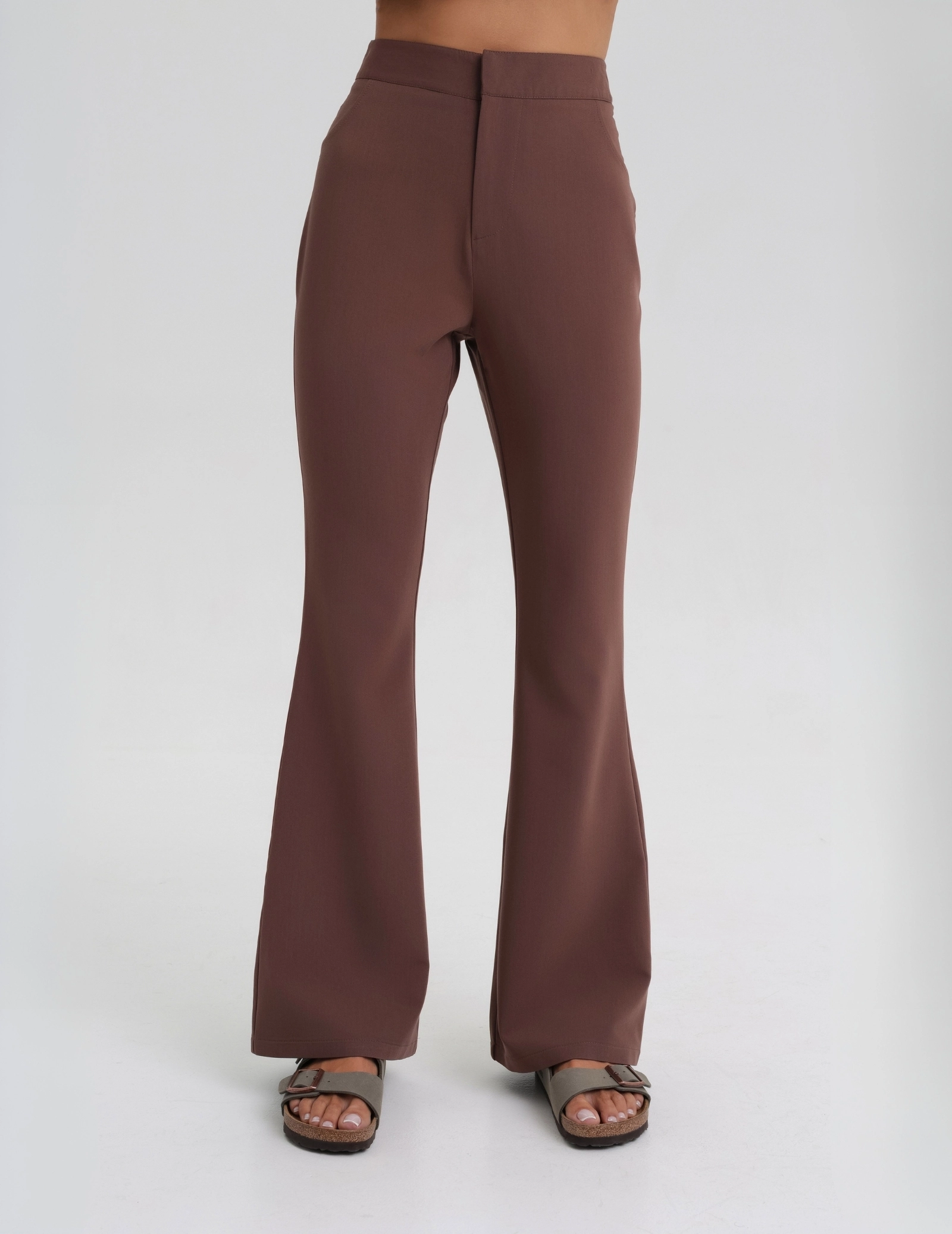 Damen Medizinische Hose Flare - MILKY BROWN