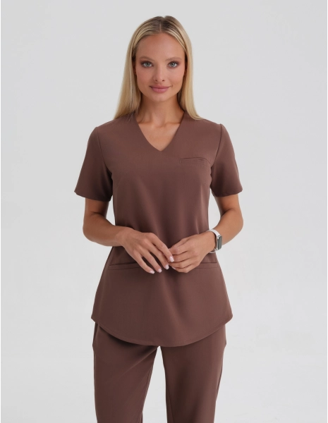 Medizinische Bluse Grace - BEIGE
