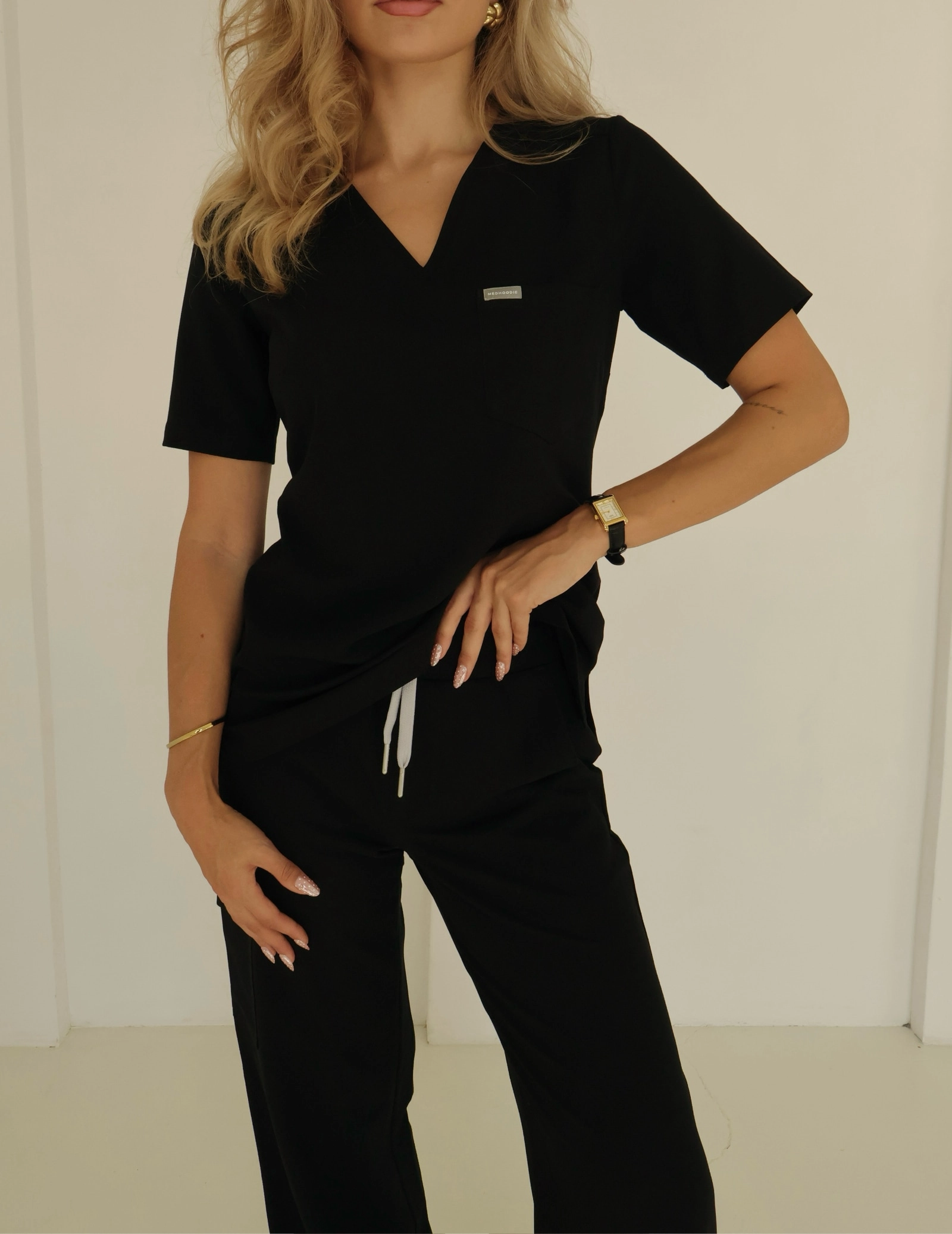 Medizinischer Kasack Raya One Pocket - BLACK