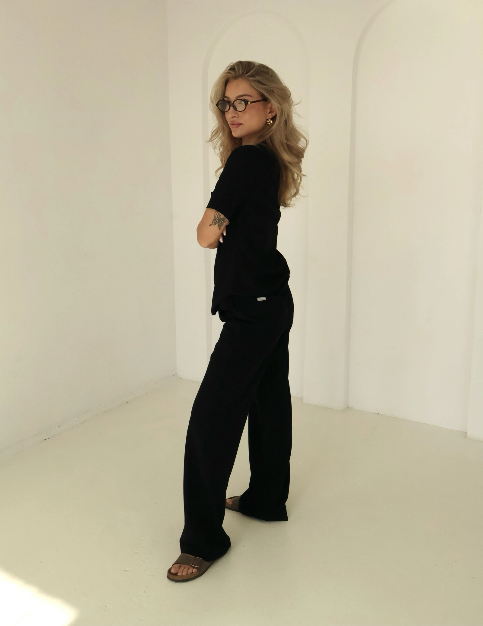 Medizinischer Kasack Raya One Pocket - BLACK