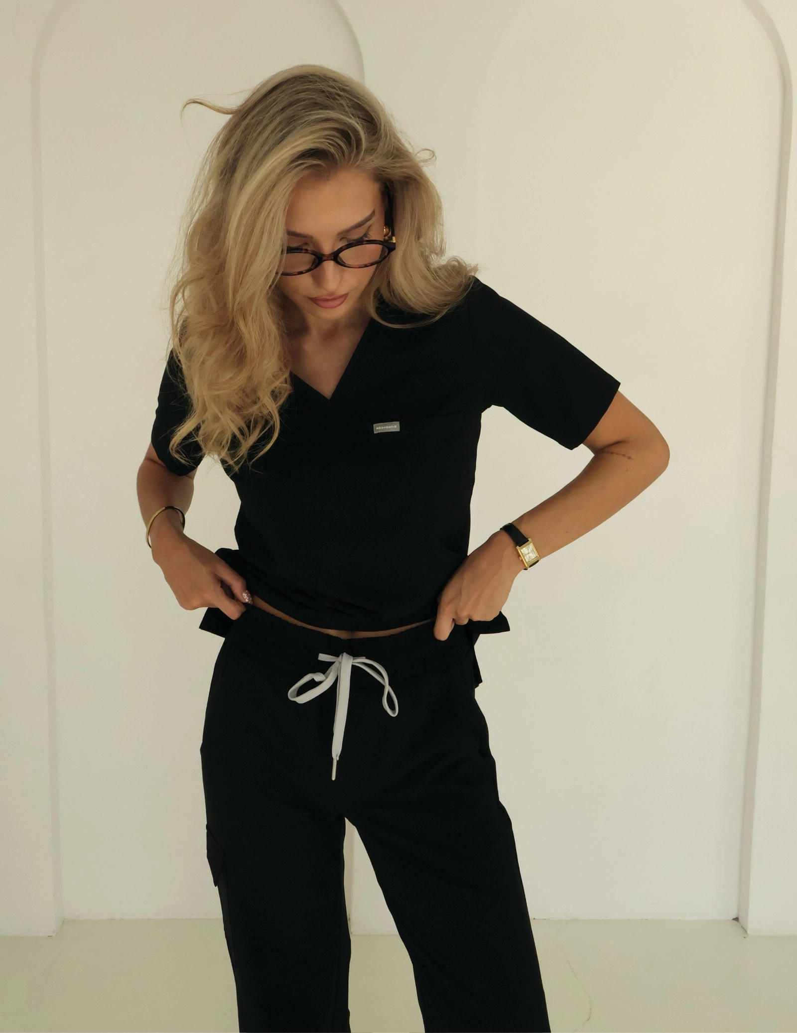 Medizinischer Kasack Raya One Pocket - BLACK