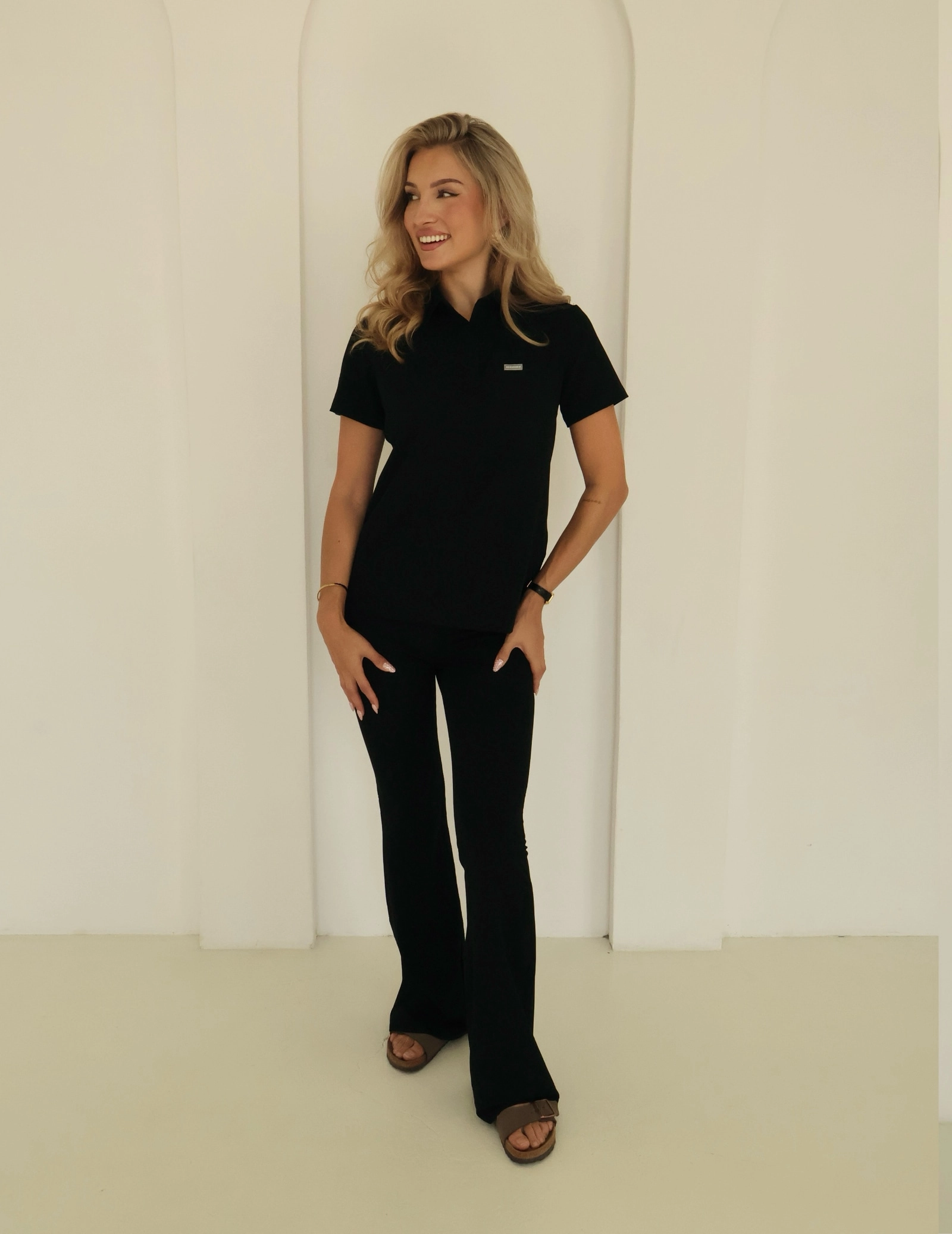 Medizinischer Kasack Polo - BLACK