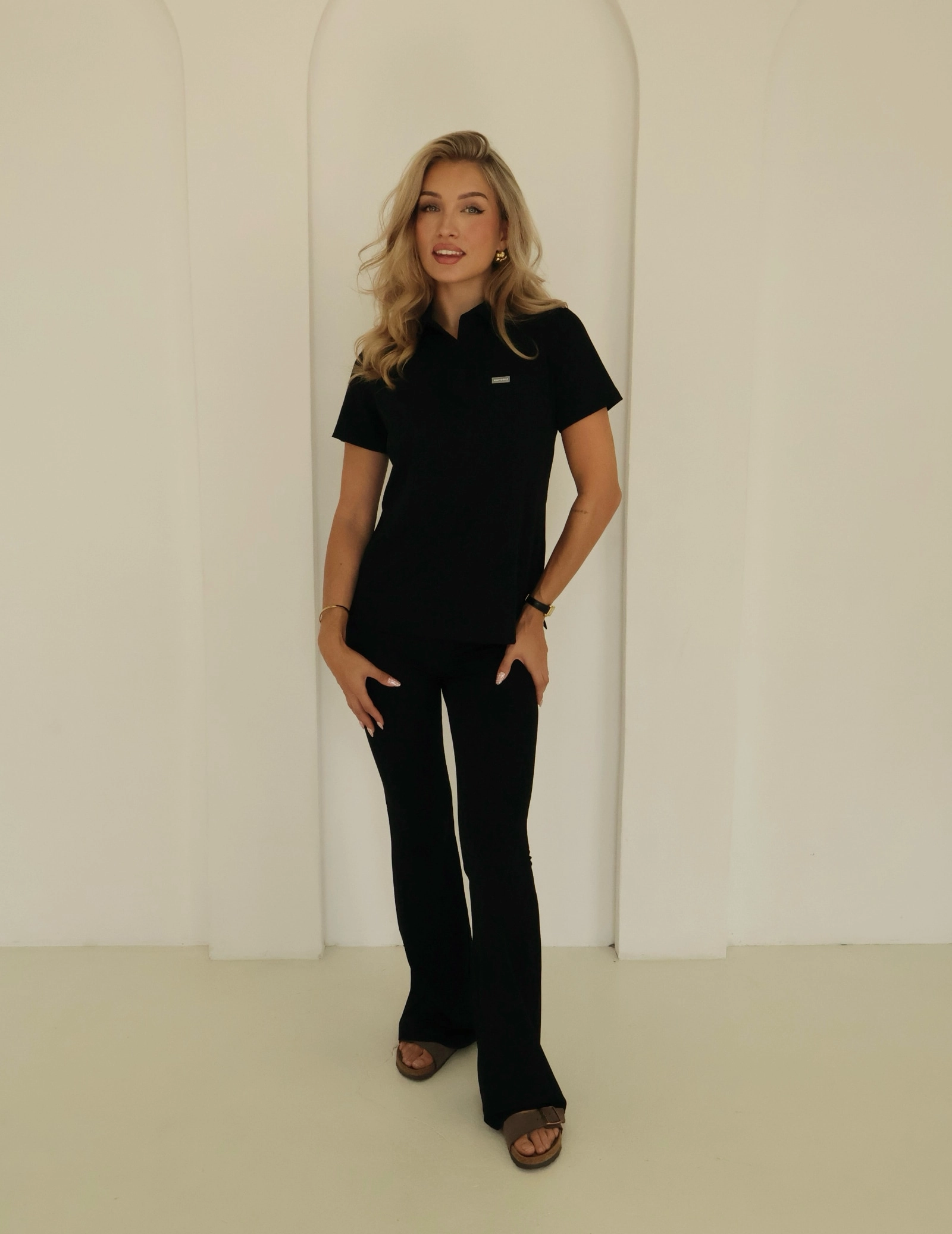 Medizinischer Kasack Polo - BLACK