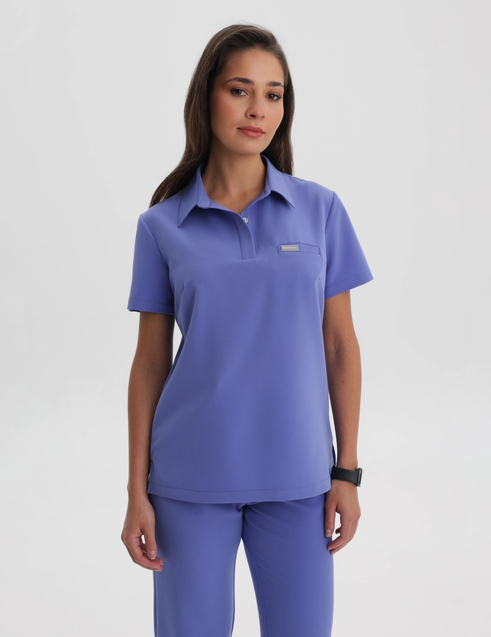 Medizinischer Kasack Polo - DENIM BLUE