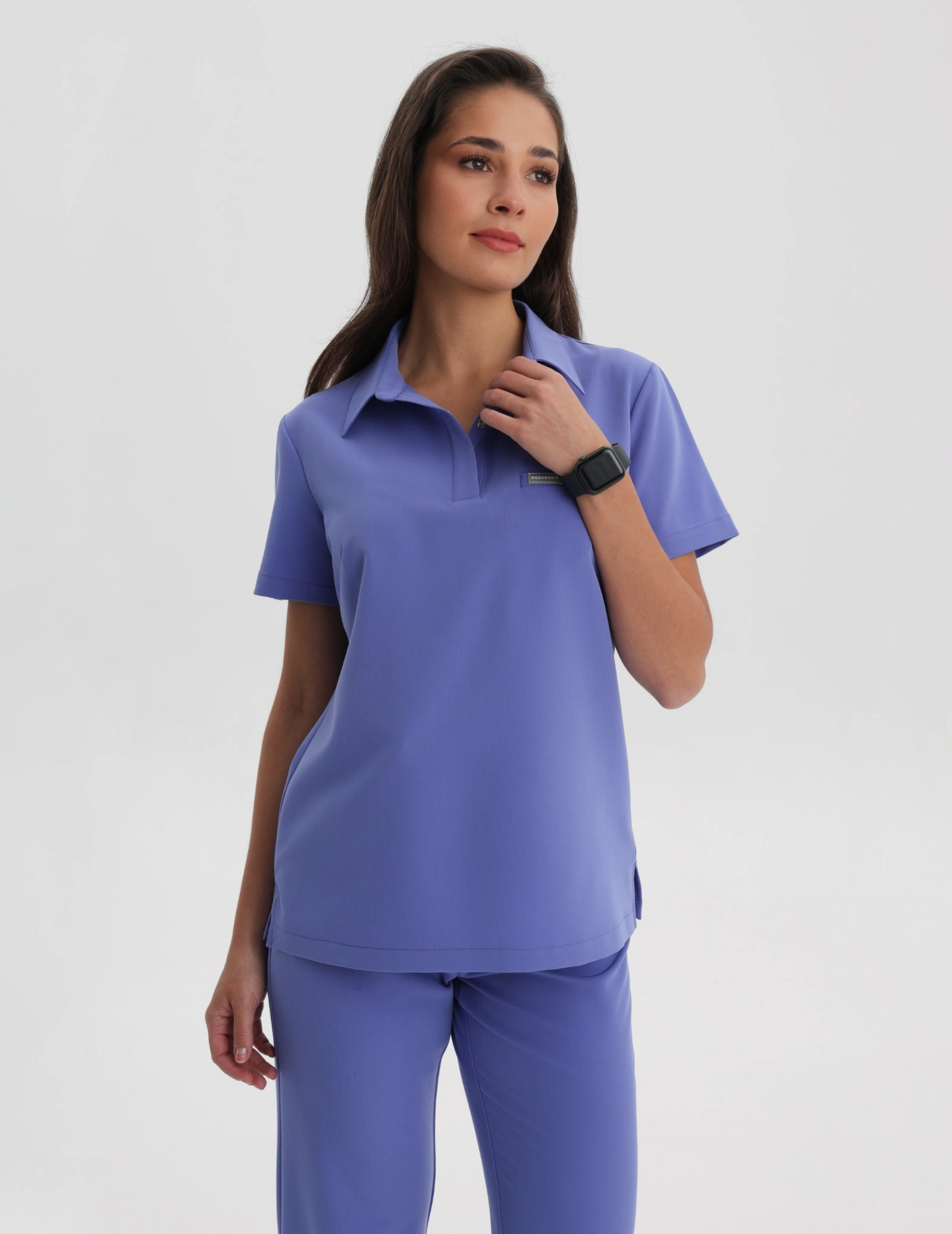 Medizinischer Kasack Polo - DENIM BLUE