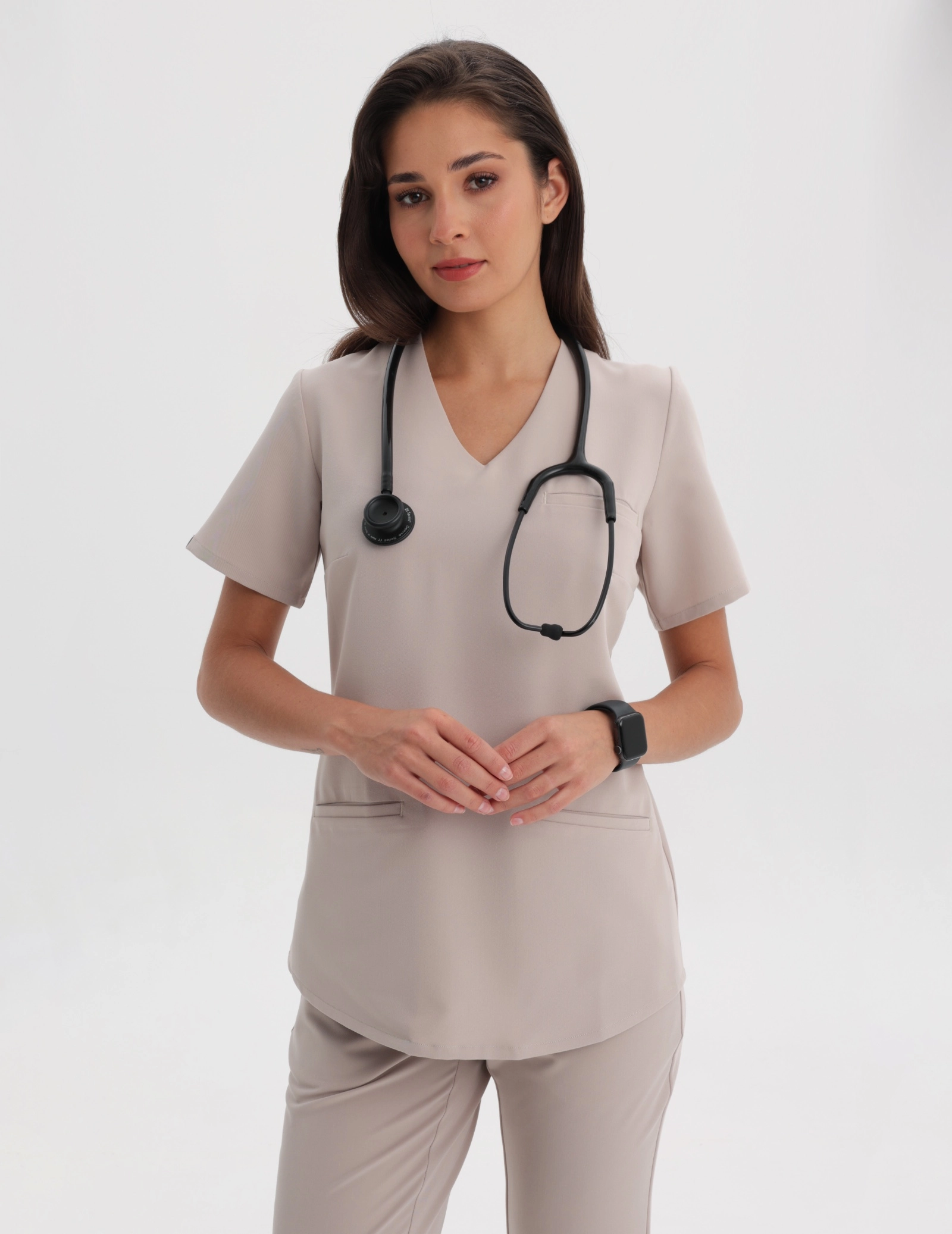 Medizinische Bluse Grace - BEIGE