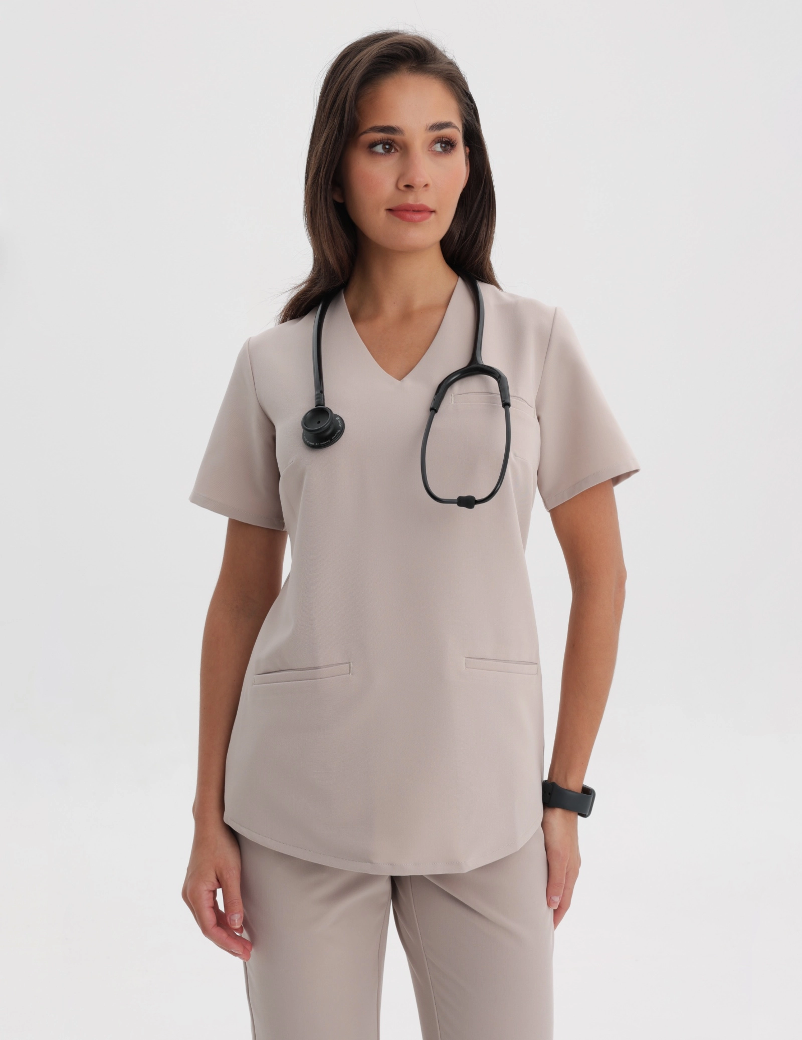 Medizinische Bluse Grace - BEIGE