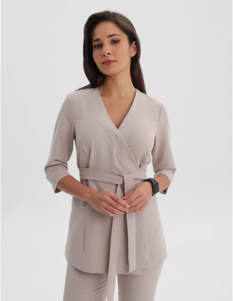 Medizinischer Kasack zum Binden Rosalie - COCONUT