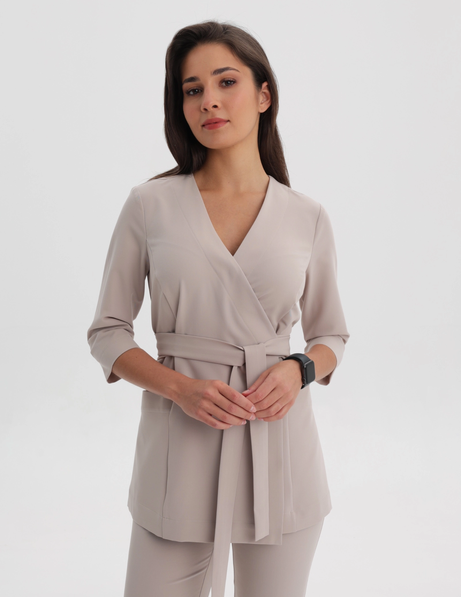 Medizinischer Kasack zum Binden Rosalie - COCONUT