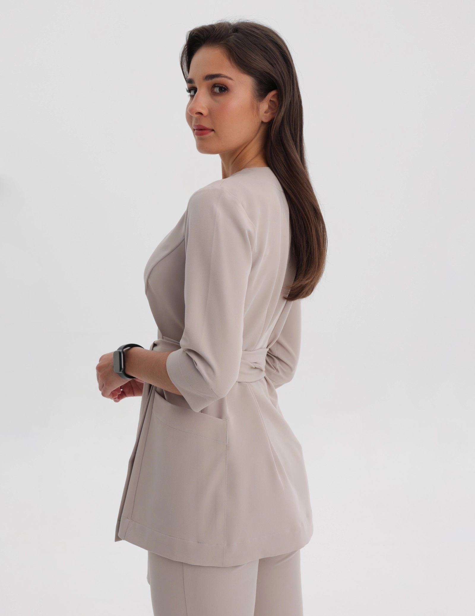 Medizinischer Kasack zum Binden Rosalie - COCONUT