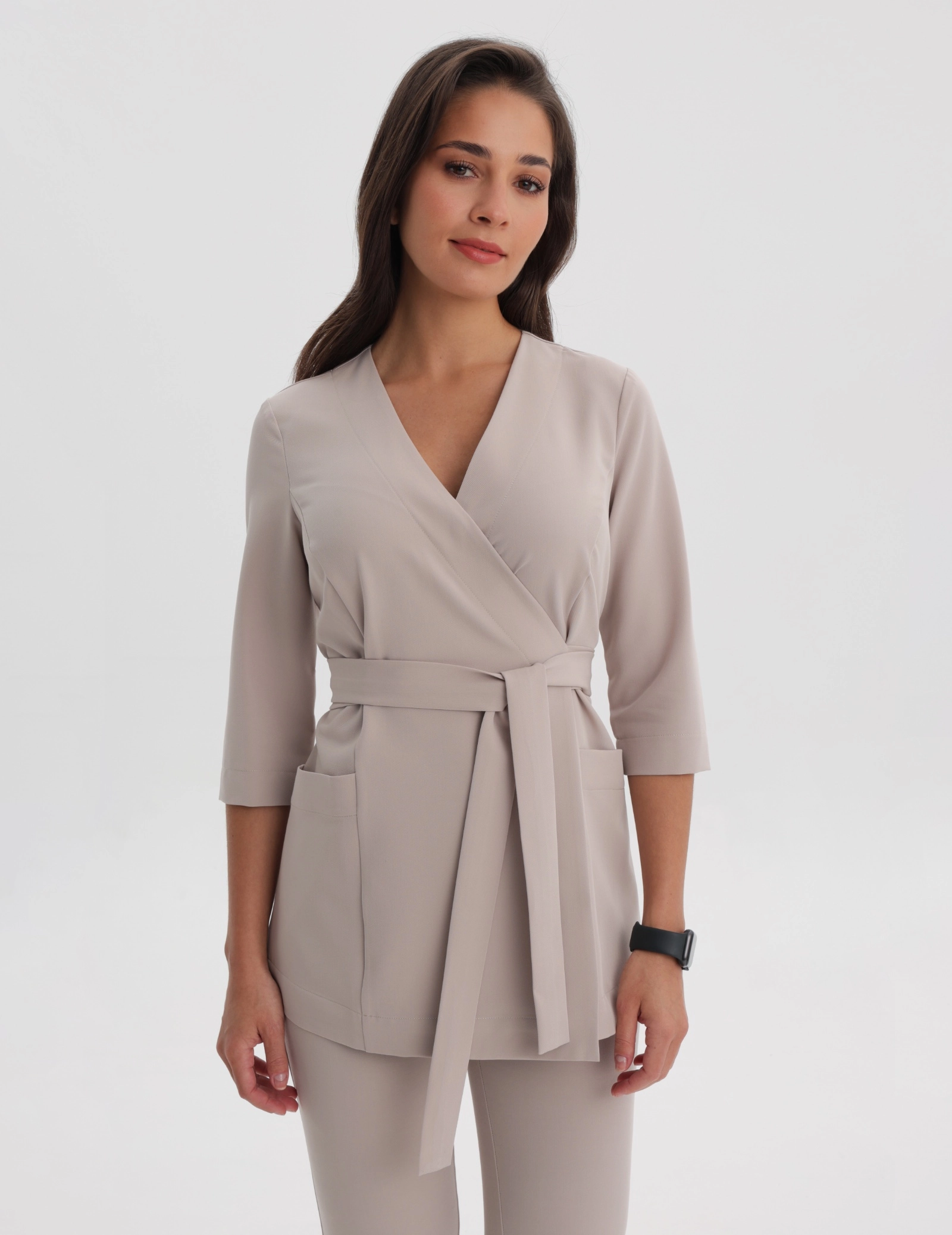 Medizinischer Kasack zum Binden Rosalie - COCONUT