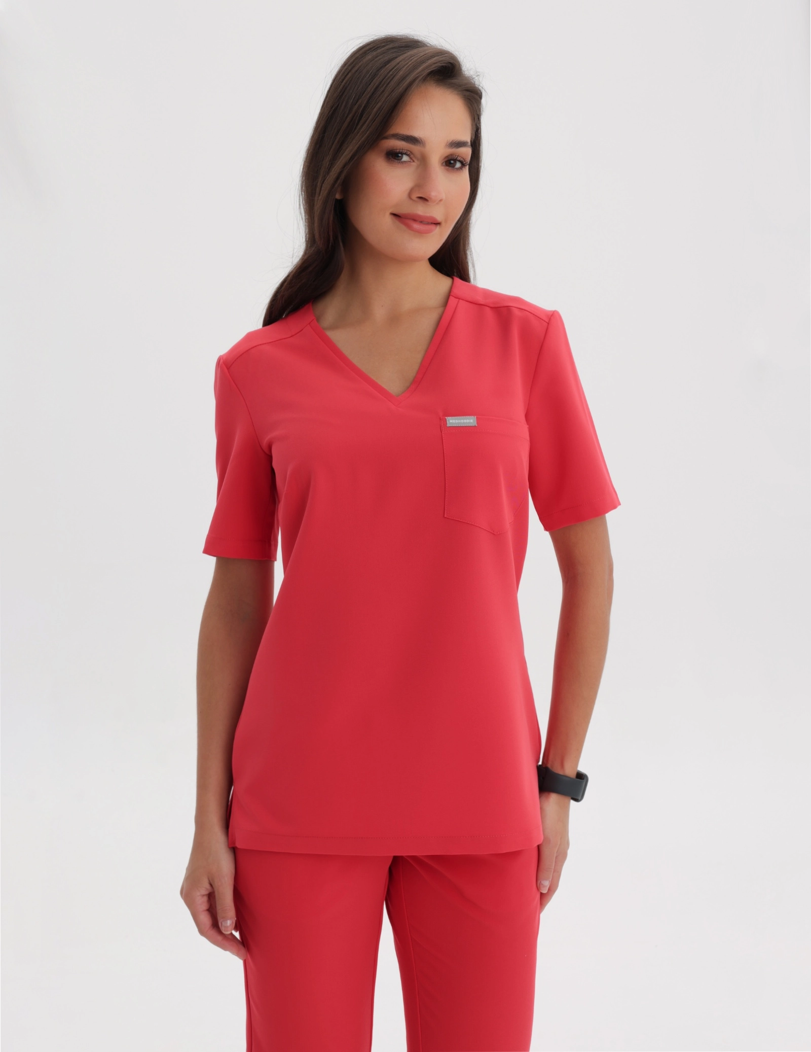 Medizinischer Kasack Raya One Pocket - POP RED