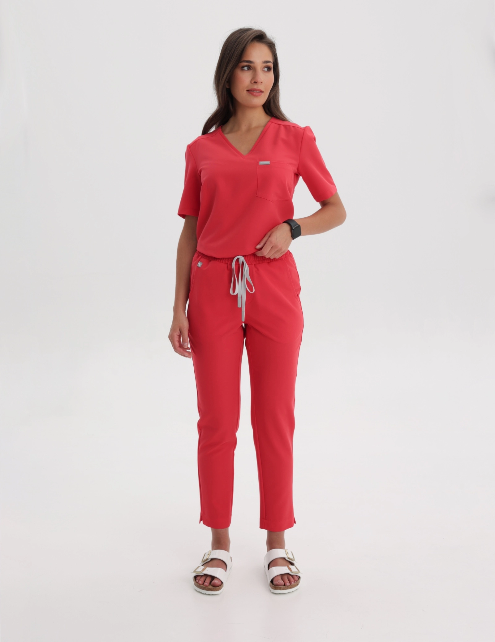 Medizinischer Kasack Raya One Pocket - POP RED