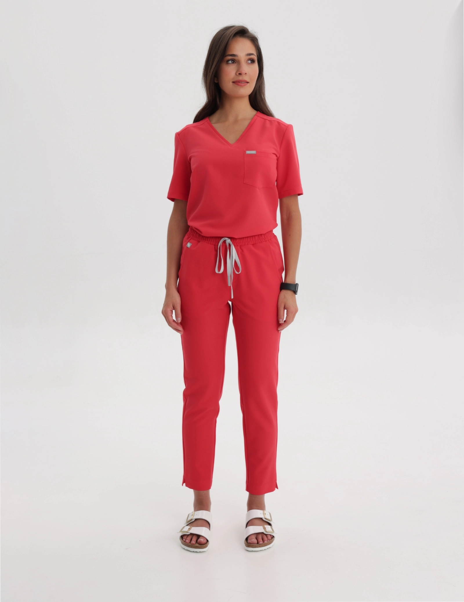 Medizinischer Kasack Raya One Pocket - POP RED