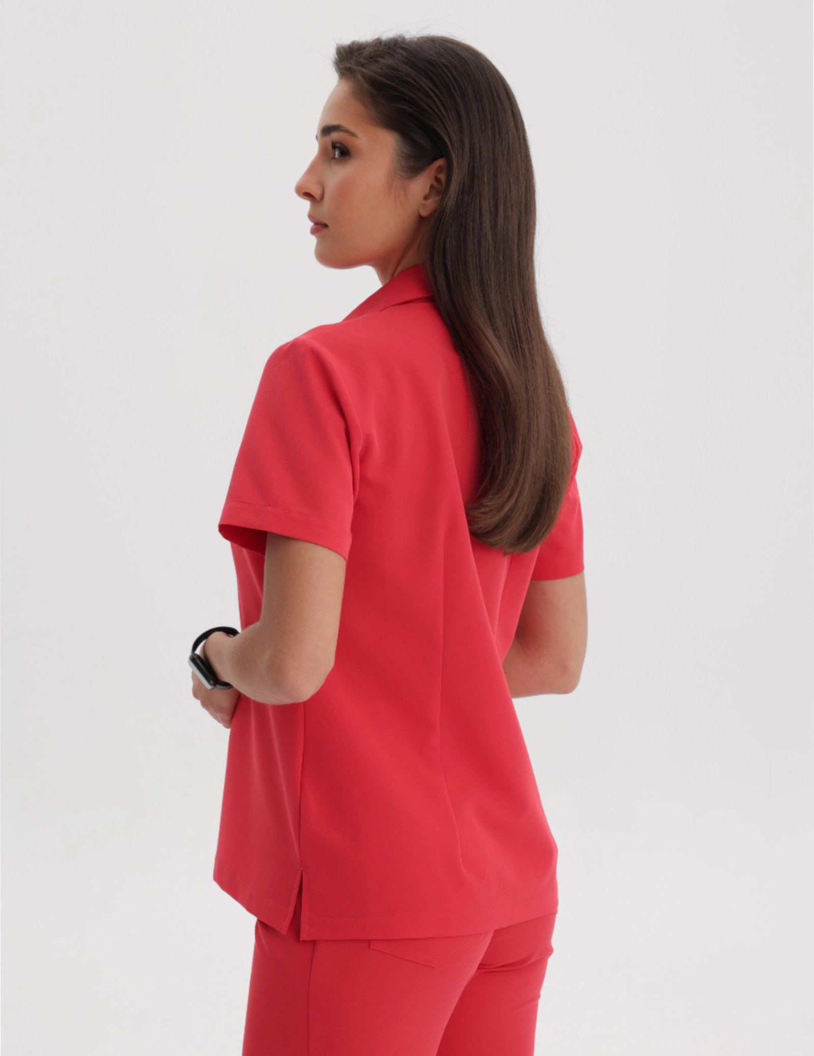 Medizinischer Kasack Polo - POP RED