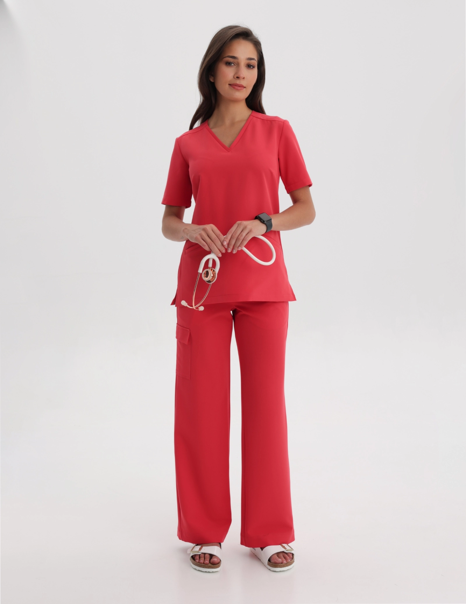 Damen Medizinische Hose Yoga - POP RED