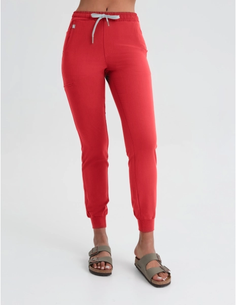 Damen Medizinische Hose Jogger - POP RED