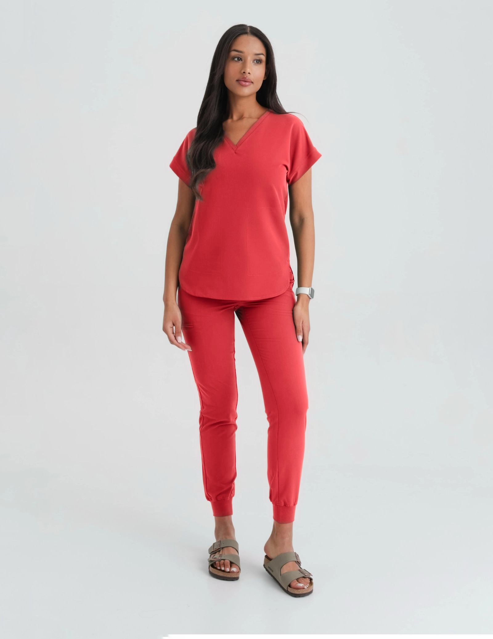Damen Medizinische Hose Jogger - POP RED