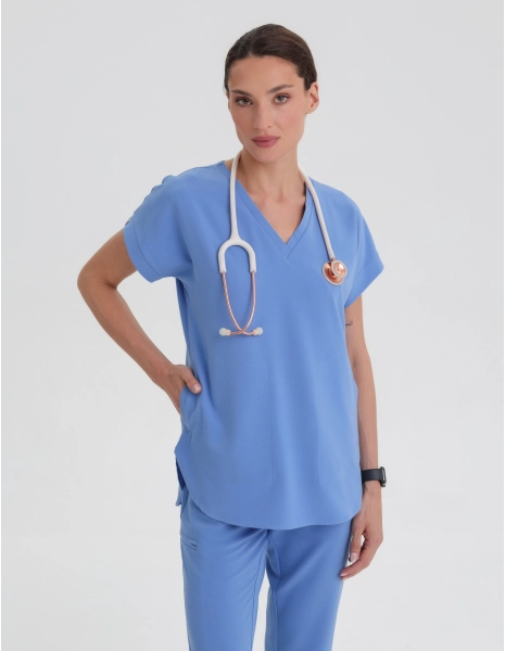 Medizinische Bluse Kendall - MARINA BLUE