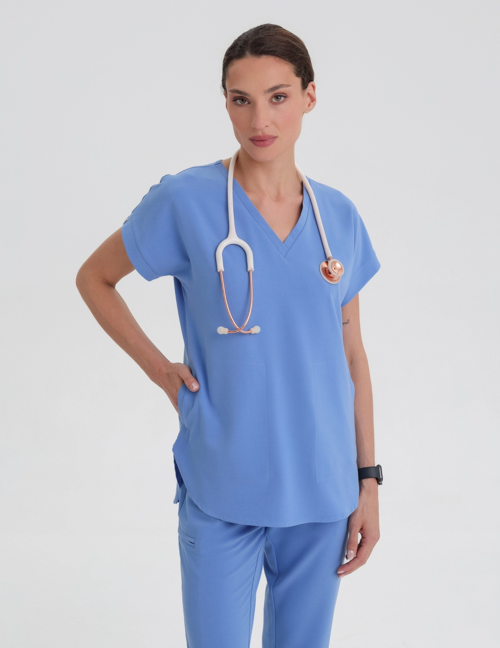 Medizinische Bluse Kendall - MARINA BLUE