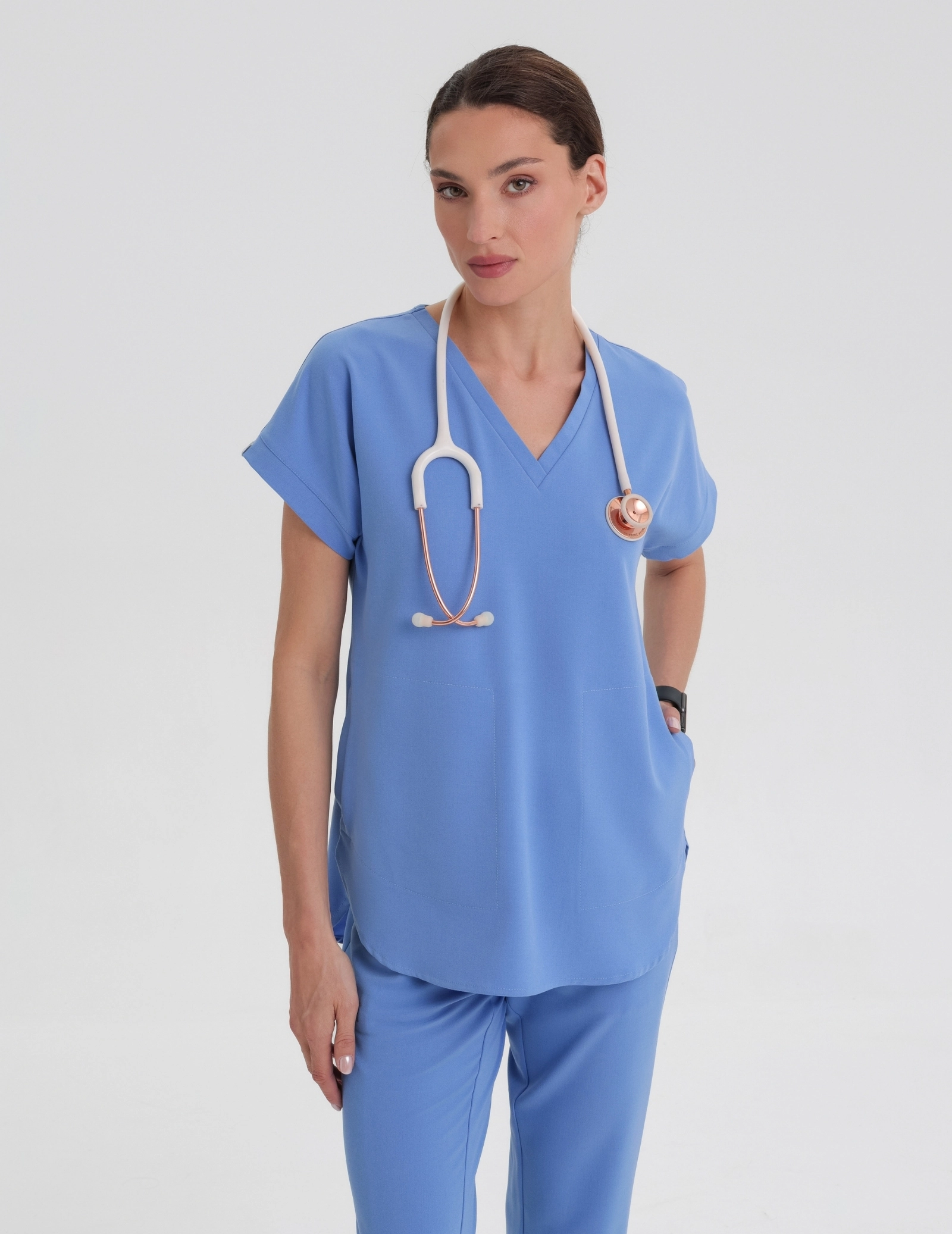 Medizinische Bluse Kendall - MARINA BLUE