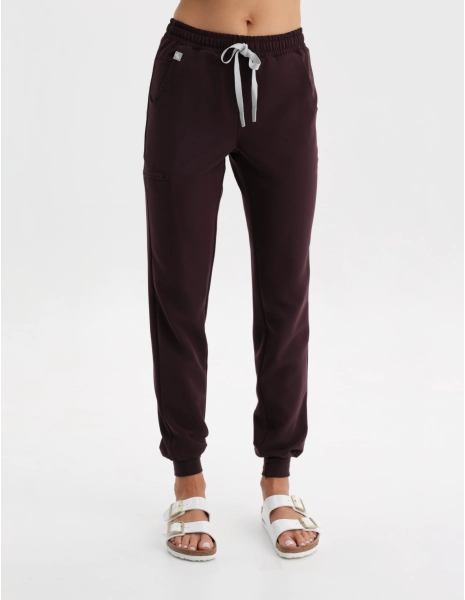 Damen Medizinische Hose Jogger - DARK CHOCOLATE