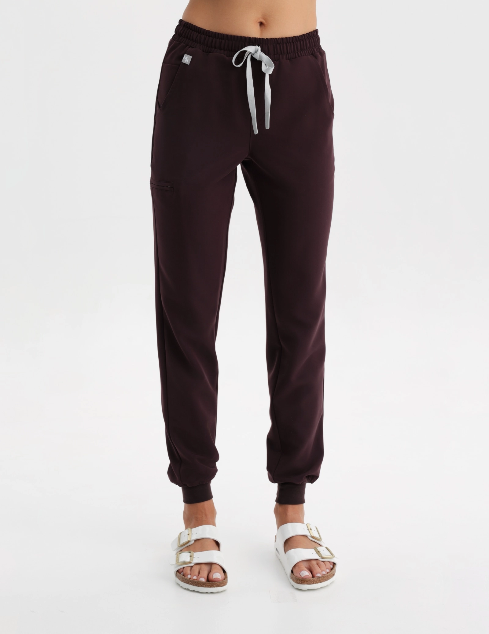 Damen Medizinische Hose Jogger - DARK CHOCOLATE