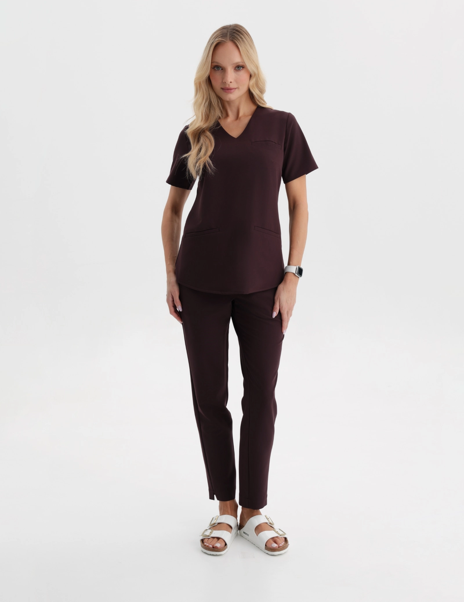 Damen Medizinische Hose Basic - DARK CHOCOLATE