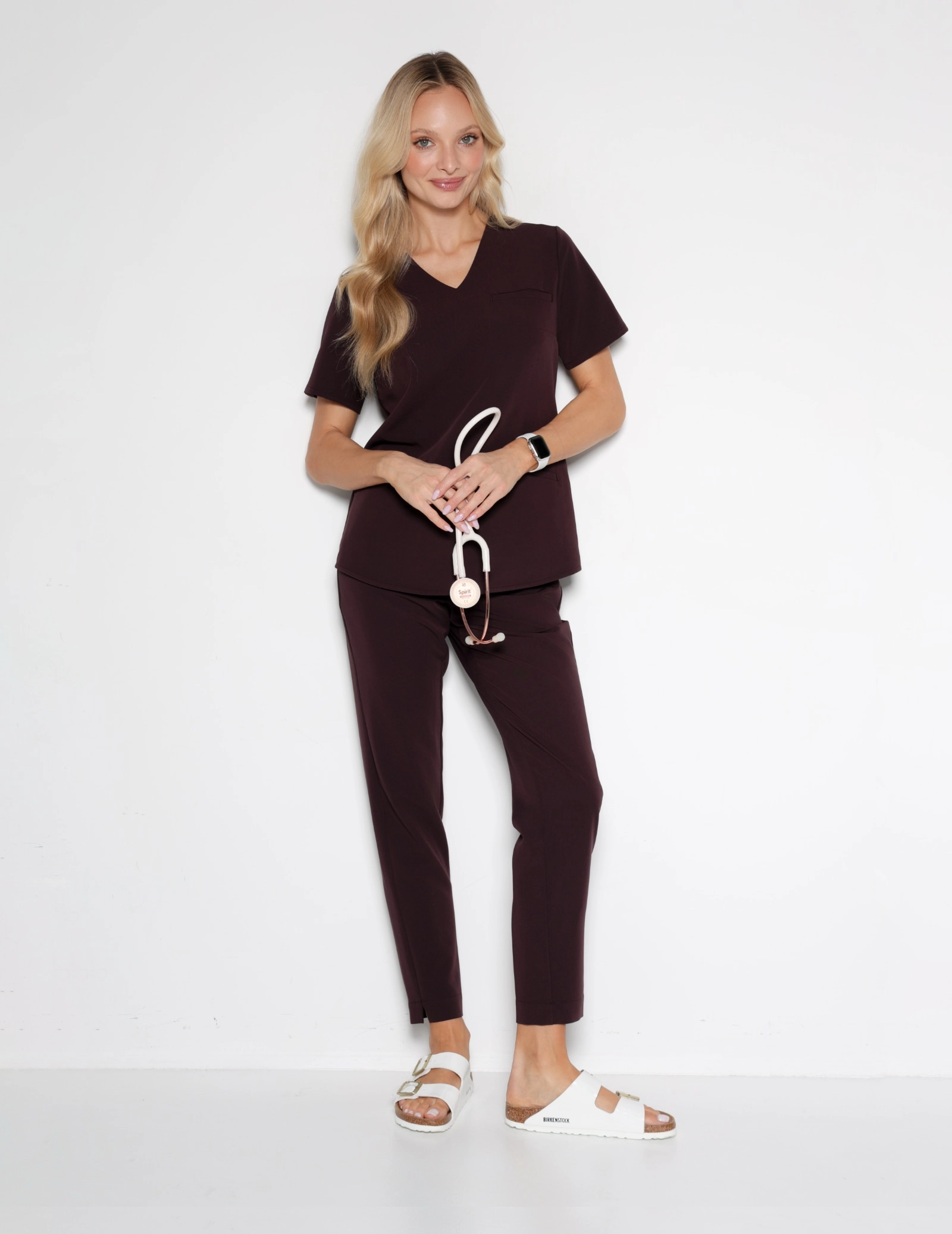 Damen Medizinische Hose Basic - DARK CHOCOLATE