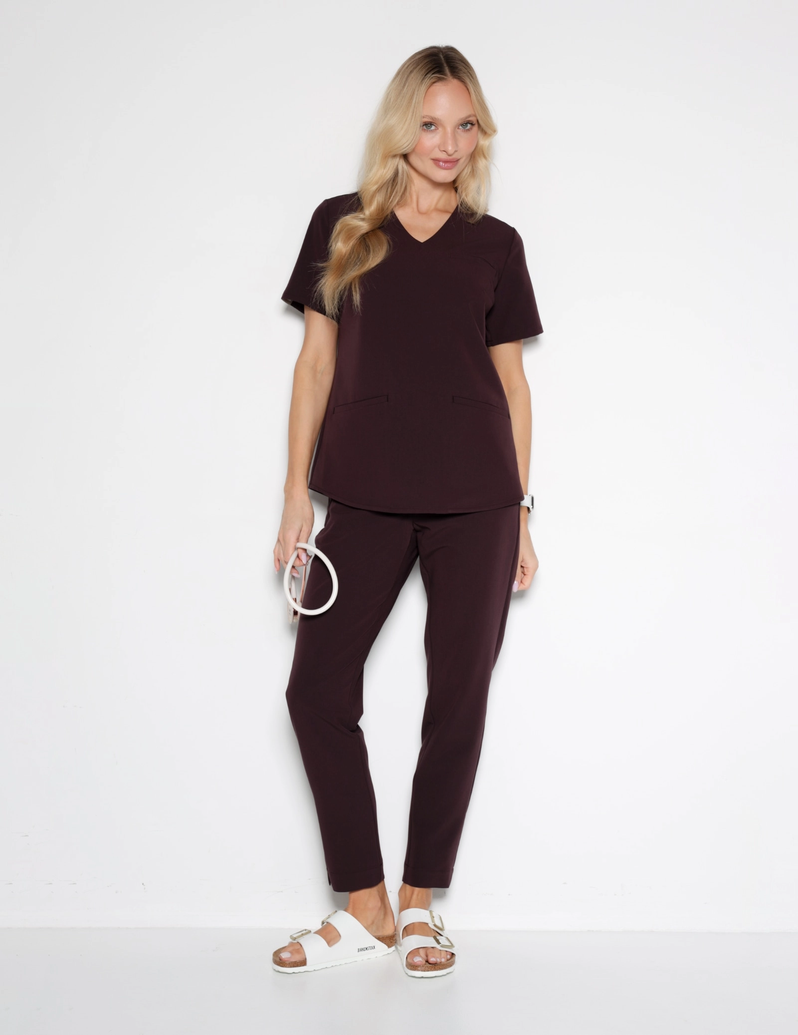 Damen Medizinische Hose Basic - DARK CHOCOLATE