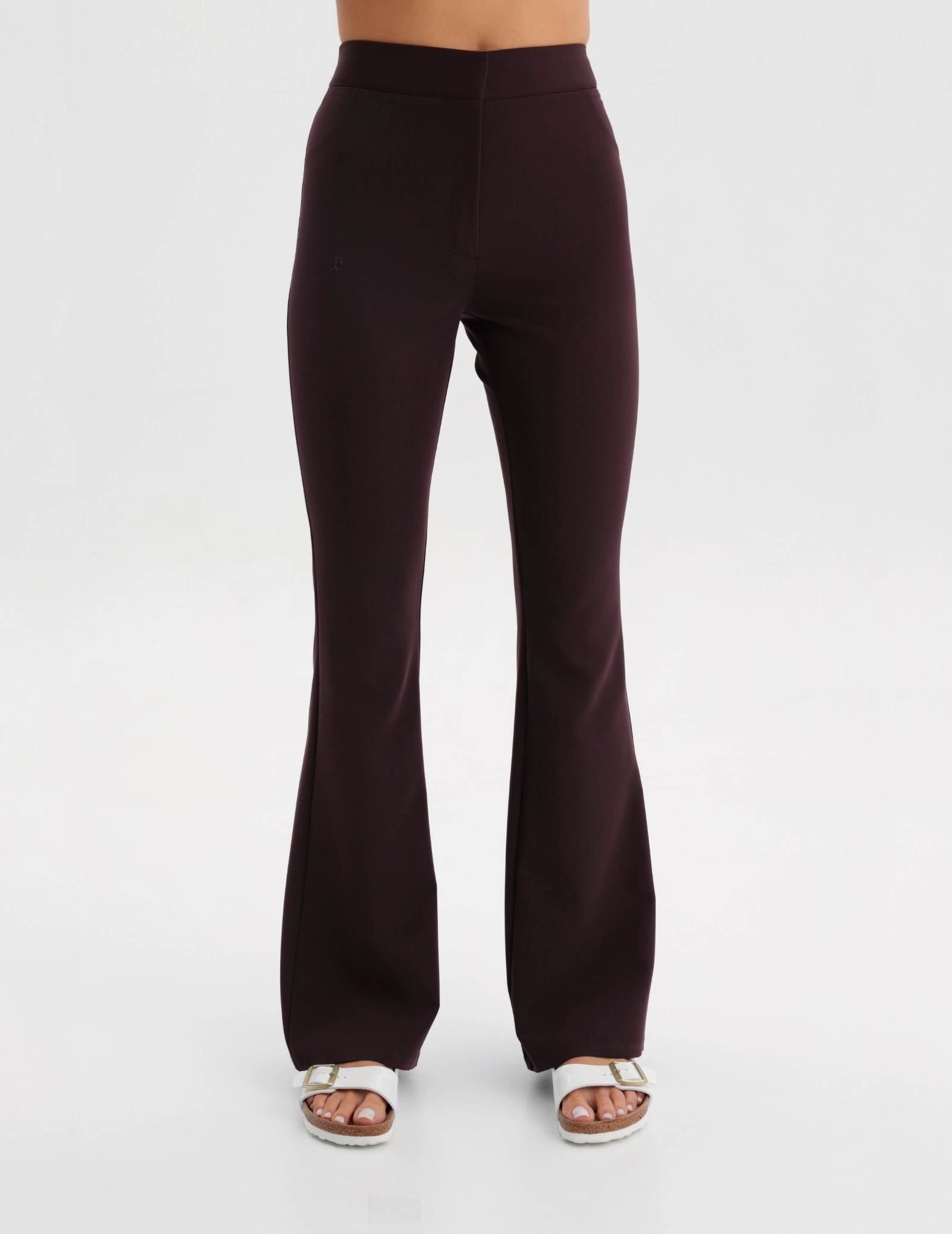 Damen Medizinische Hose Flare - DARK CHOCOLATE