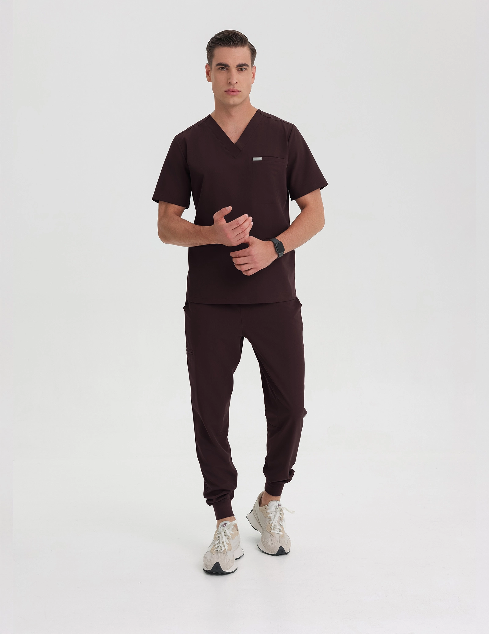 Herren Medizinische Hose Jogger - DARK CHOCOLATE